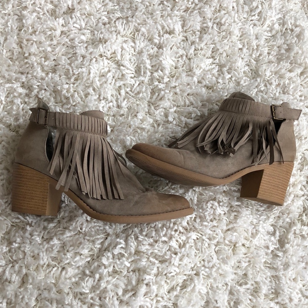 Maurices Fringe Heeled Bootie